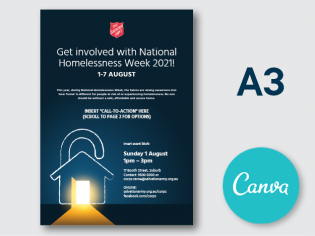 National Homelessness Week 2021 | Promotional Poster A3 Canva